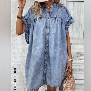 SHEIN Blue Denim Dress